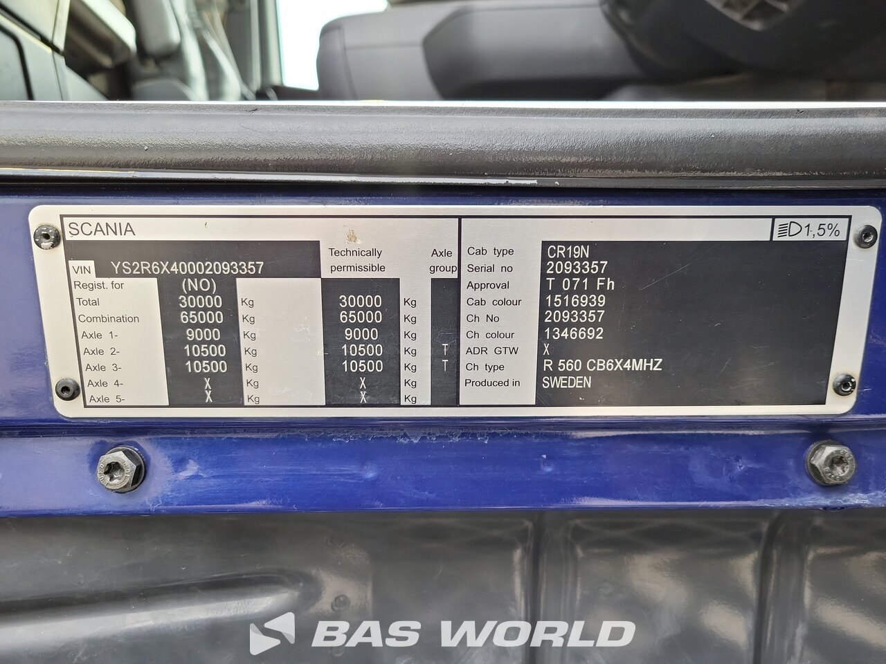 Other : Scania R560 6X4 Istrail Camion Benne