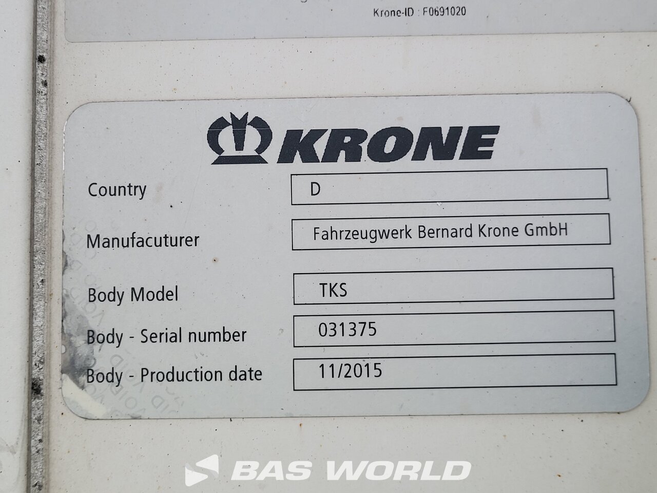 Other : Krone Carrier Vector 1950Mt Semi-remorque frigorifique