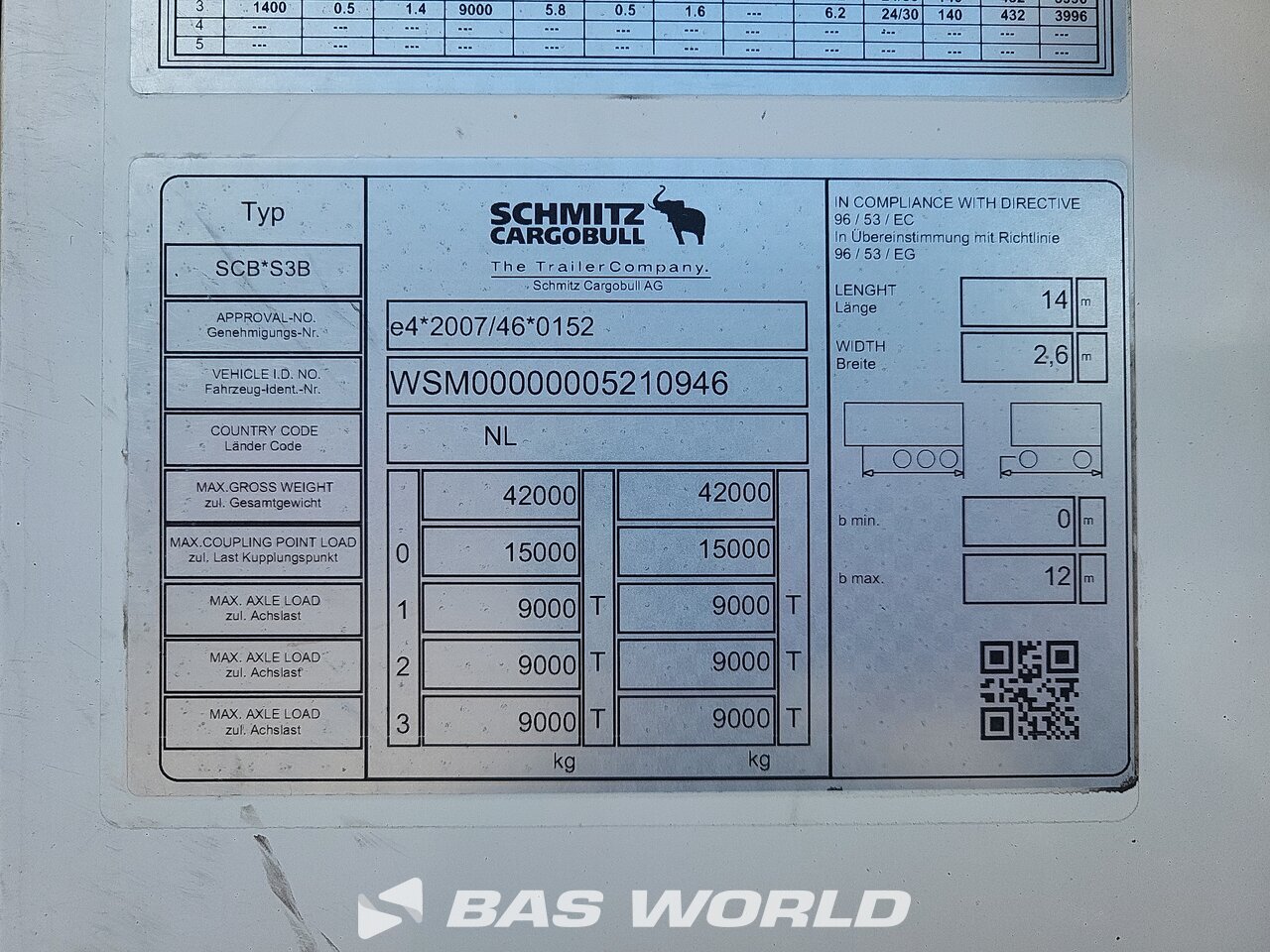 Other : Schmitz Semi-remorque frigorifique