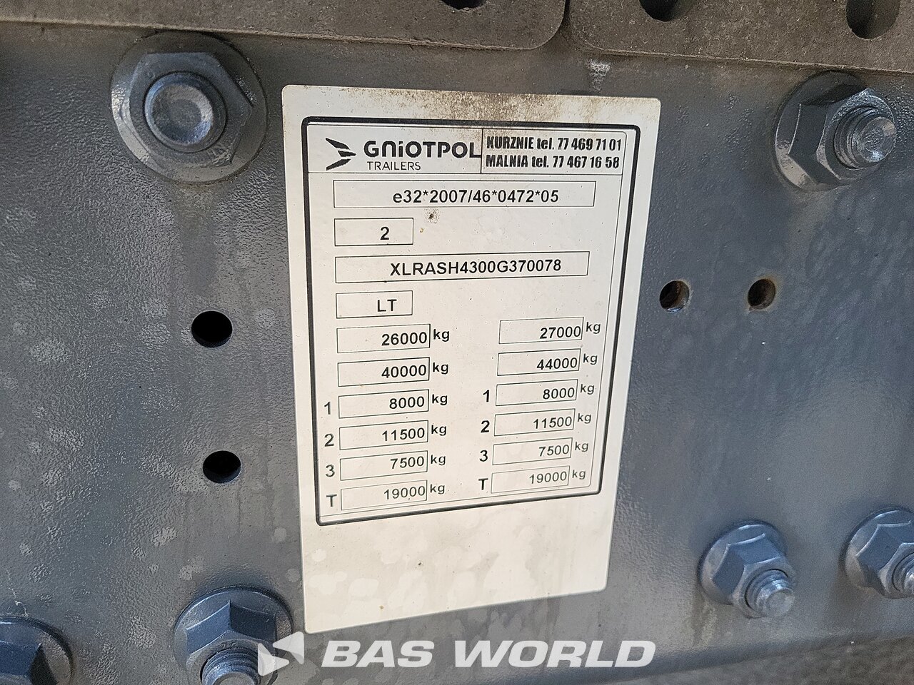 Other : DAF XF 480 6X2 GNIOTPOL Camion à Caisse Mobile