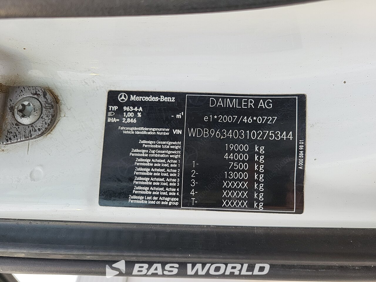 Other : Mercedes Actros 1845 4X2 Tracteur routier