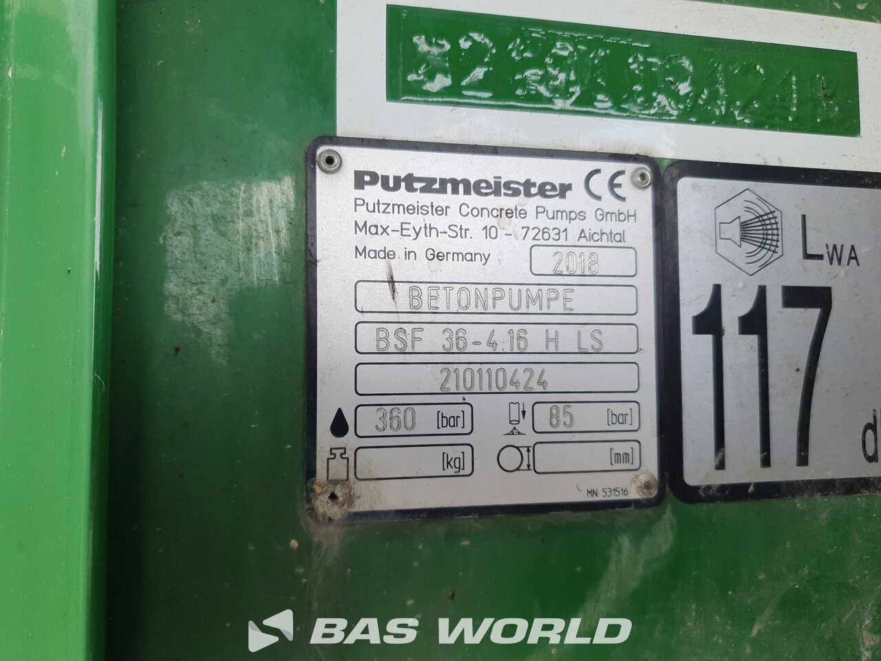 Other : MAN TGS 37.460 8X4 Putzmeister Type: M36-4 Pompe à béton