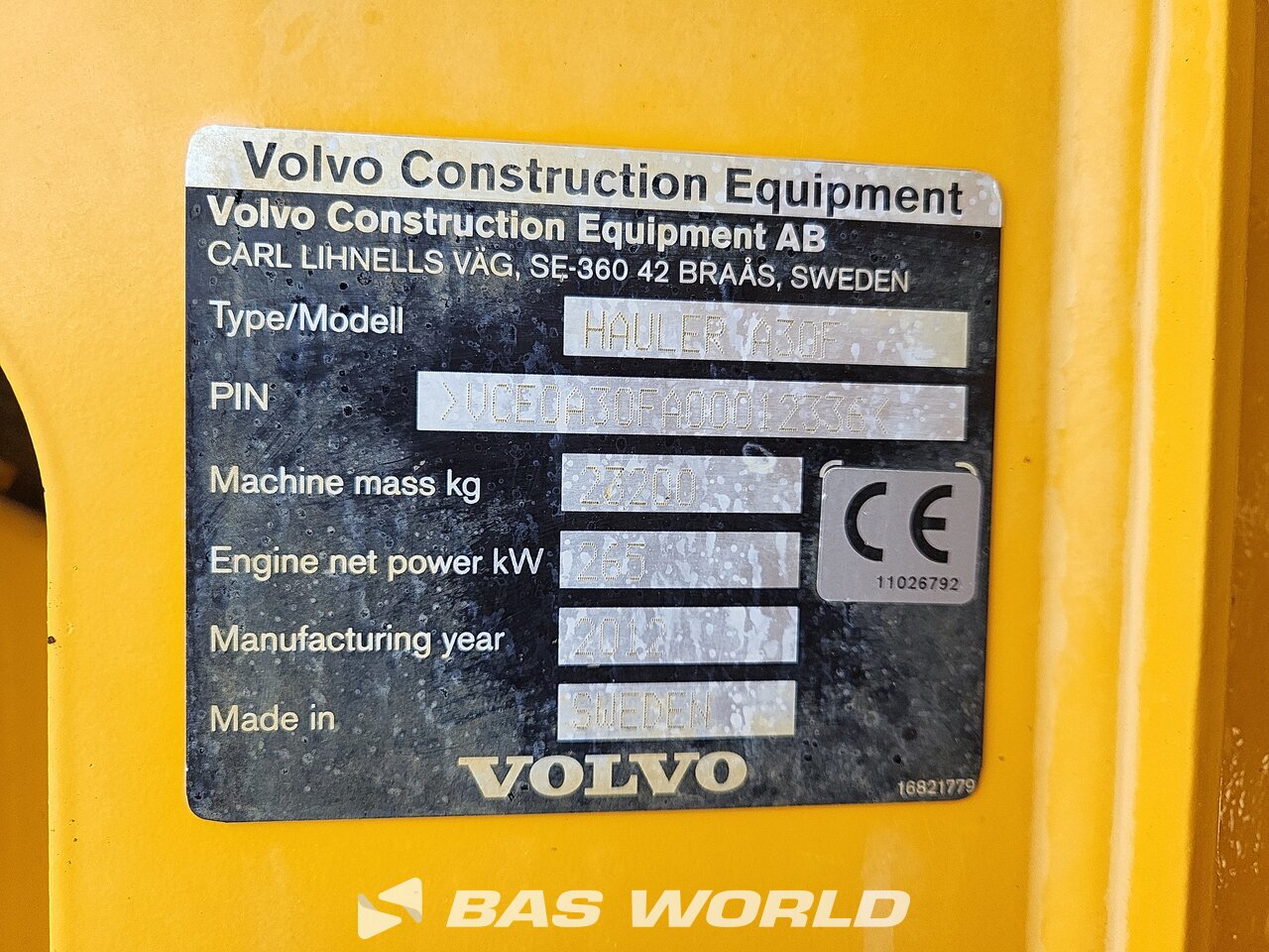 Other : Volvo A30 F Tombereau