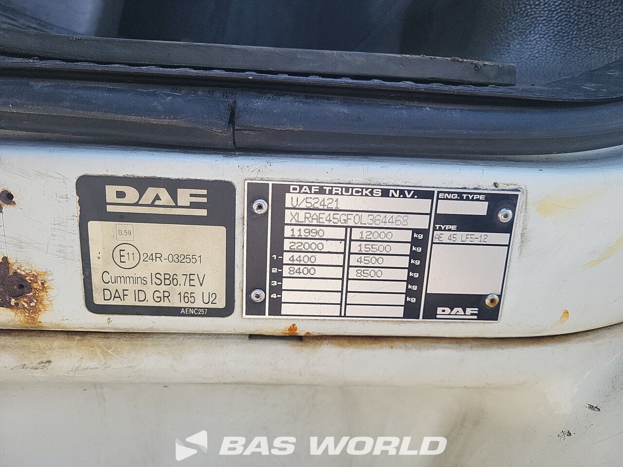 Other : DAF LF45.220 4X2 Veekemans Camion rideaux coulissants
