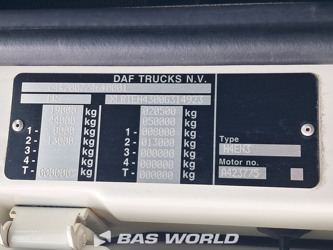 VIN : DAF XF 480 4X2 Tracteur routier