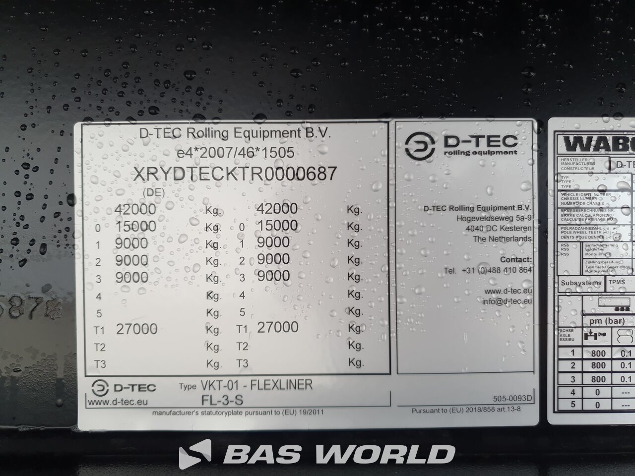 Other : D-TEC Semi-remorque Benne