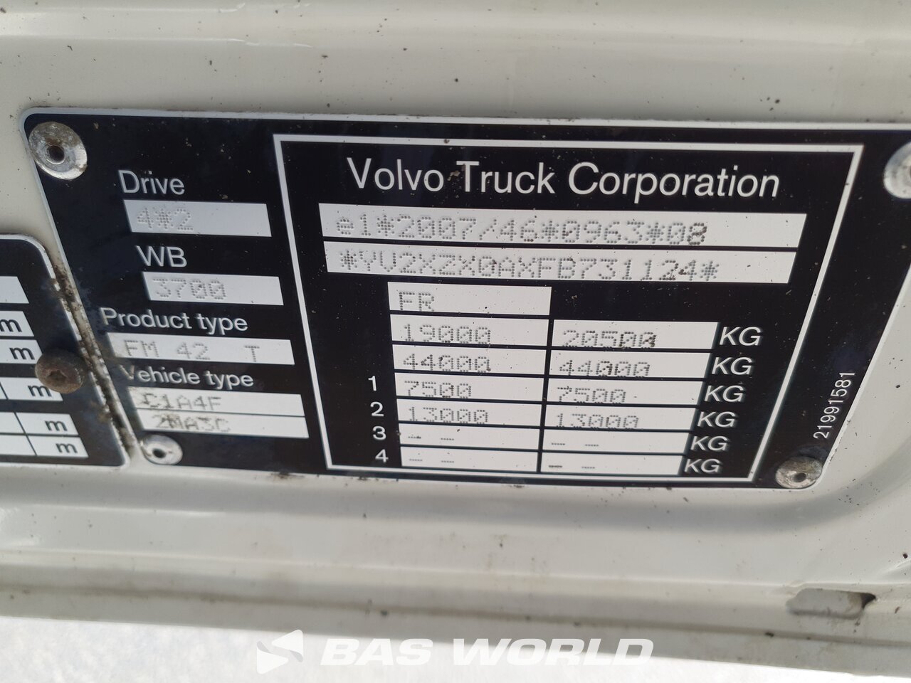 Other : Volvo FMX 450 4X2 Tracteur routier