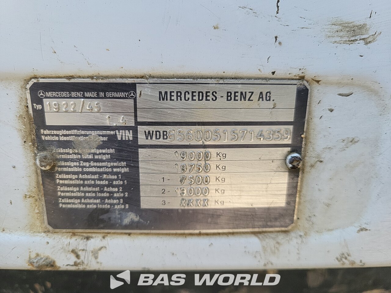 Other : Mercedes SK 1922 Concrete pump