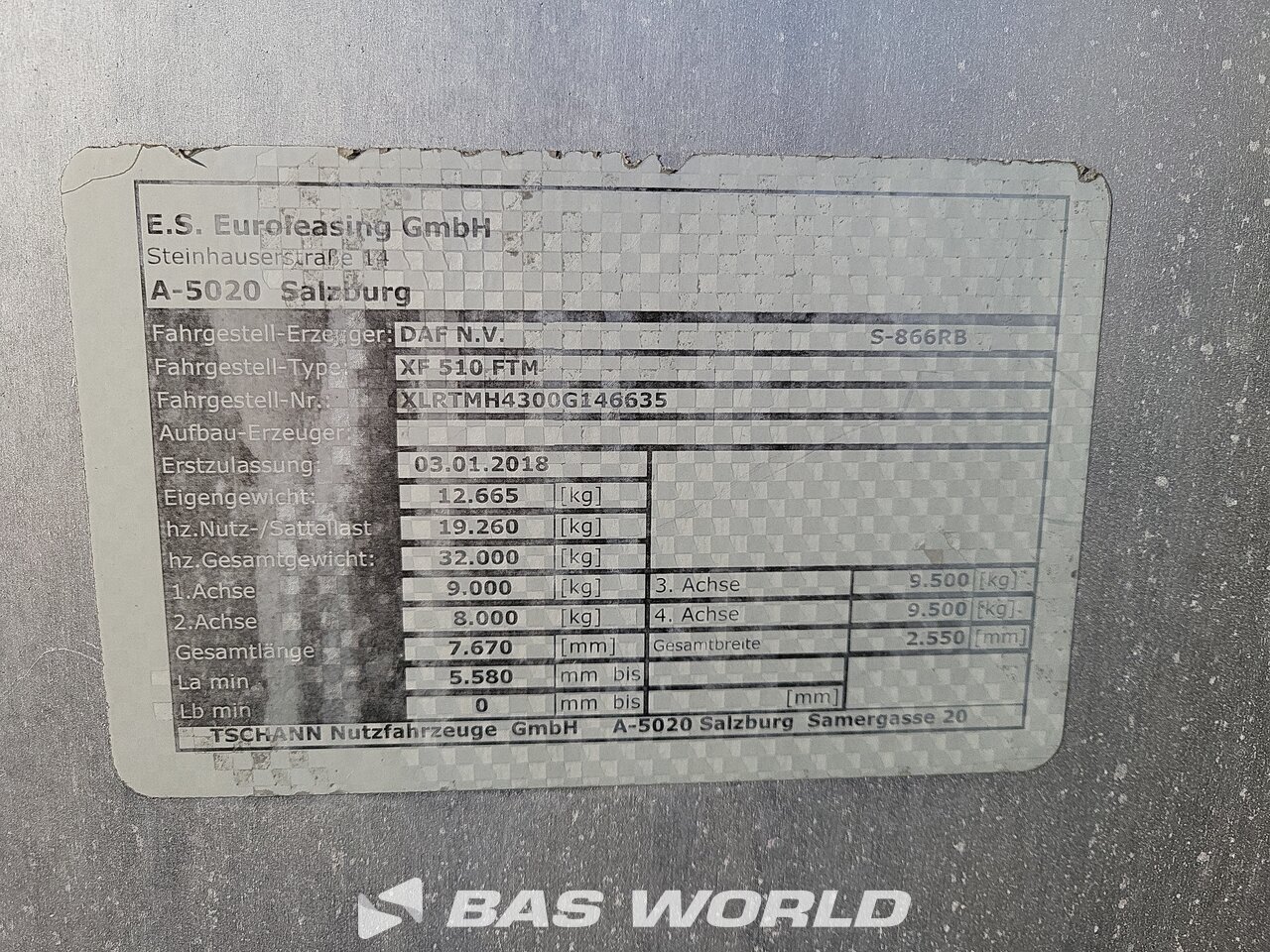 Other : DAF XF 510 8X4 Tracteur routier