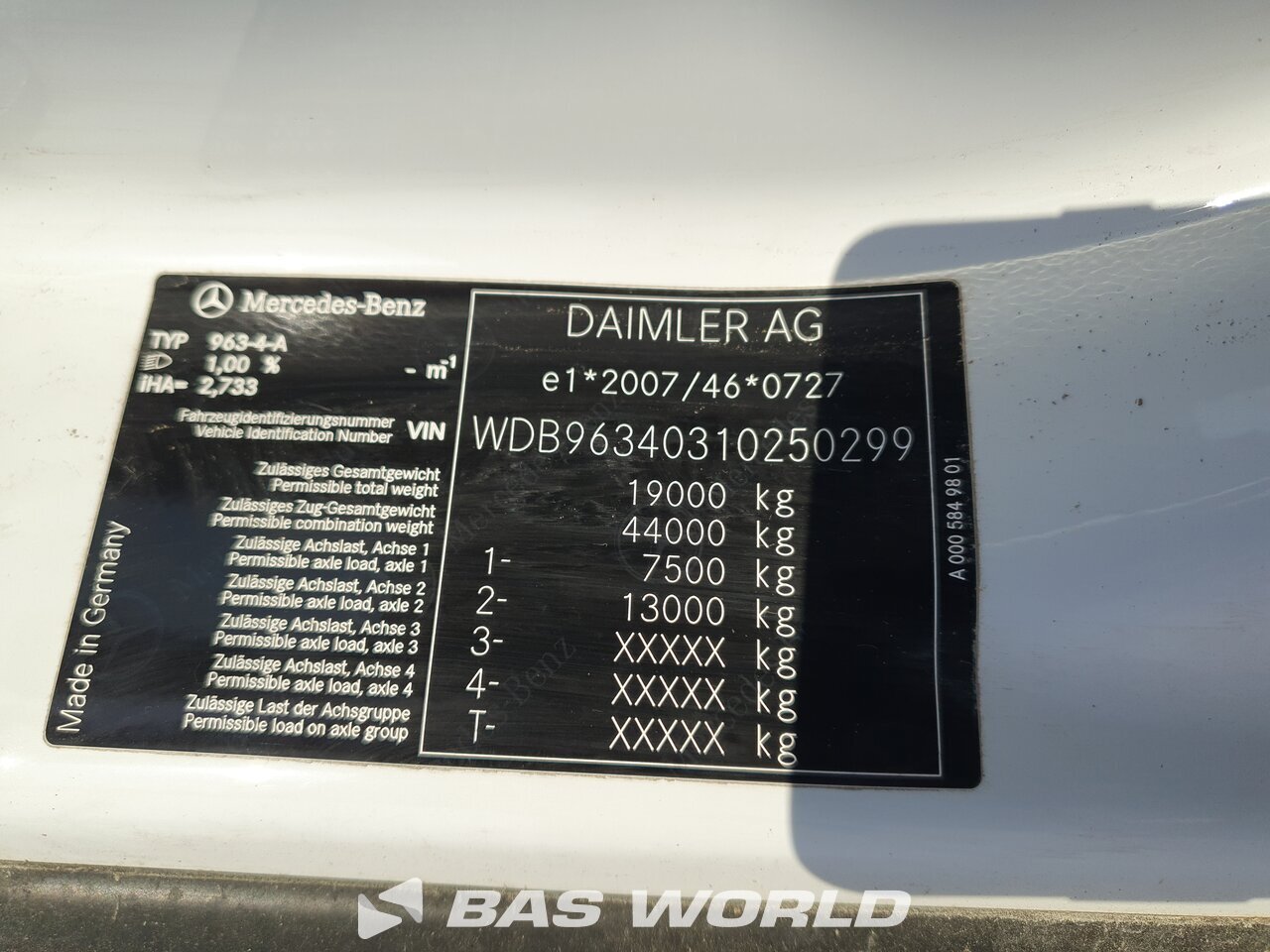 Other : Mercedes Actros 1848 4X2 Tracteur routier