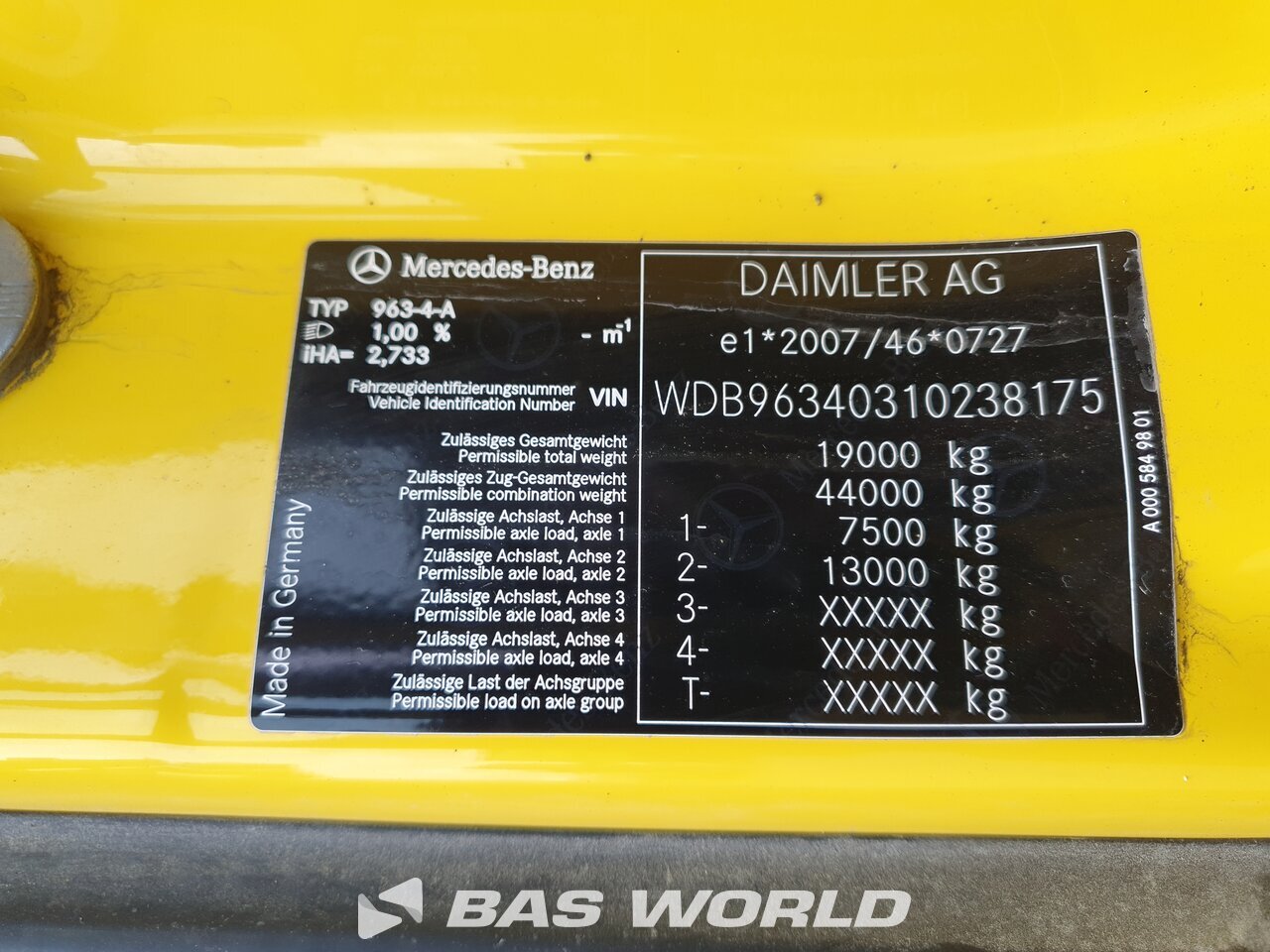 Other : Mercedes Actros 1846 4X2 Tracteur routier