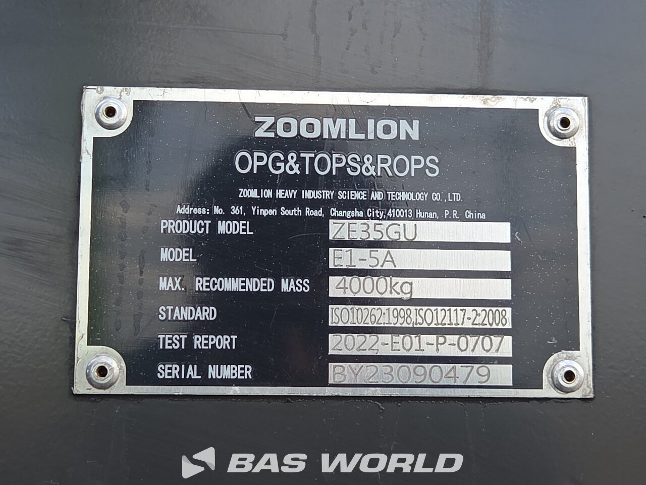 Other : Zoomlion ZE35 GU Mini excavator <10t