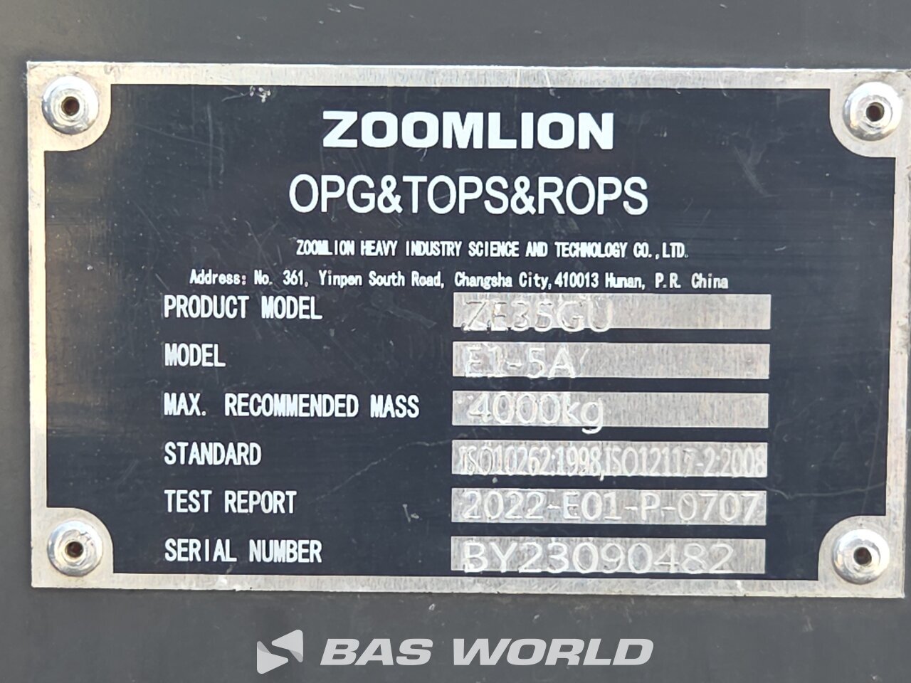 Other : Zoomlion ZE35 GU Minigrävare