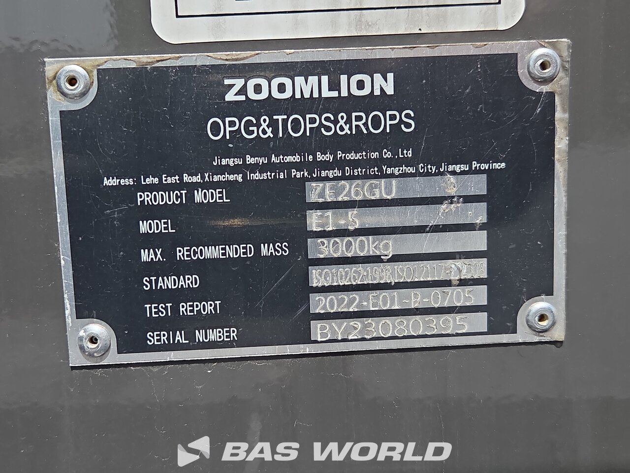 Other : Zoomlion ZE26 GU Mini excavator <10t