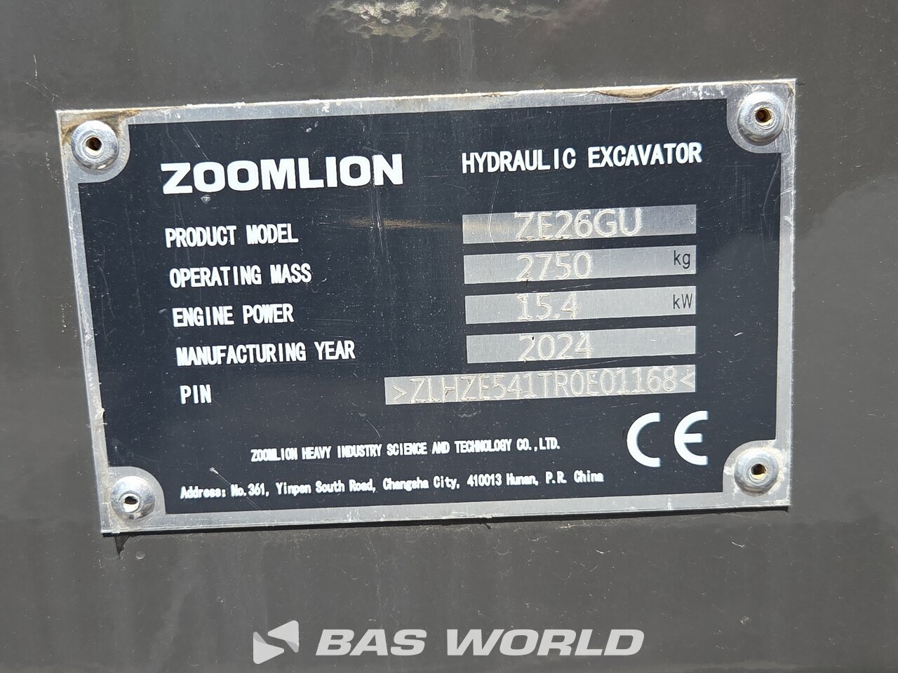 Other : Zoomlion ZE26 GU Mini excavator <10t