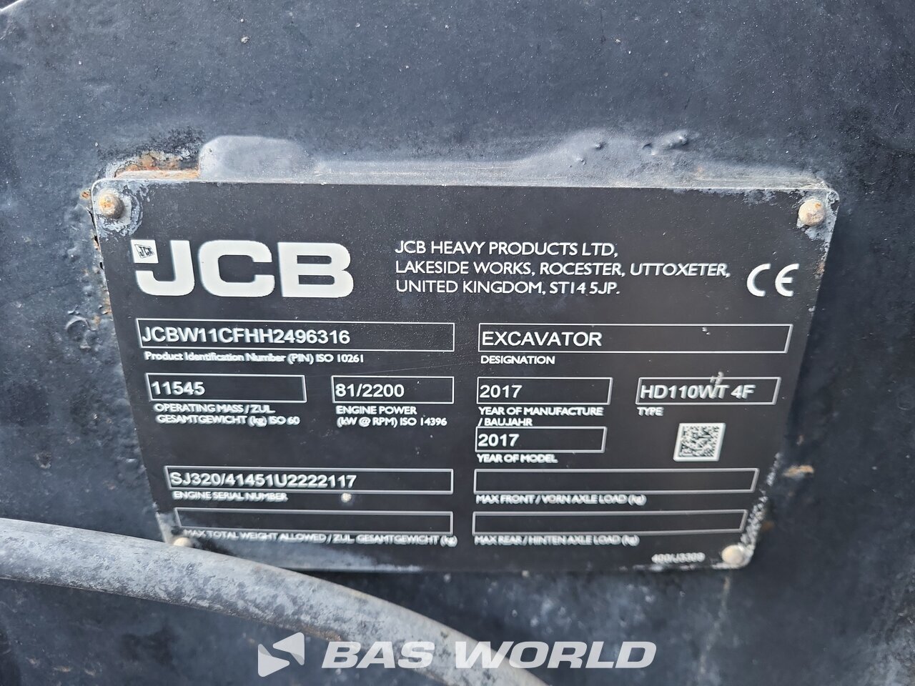 Other : JCB HD110W T4F Pelle sur pneus