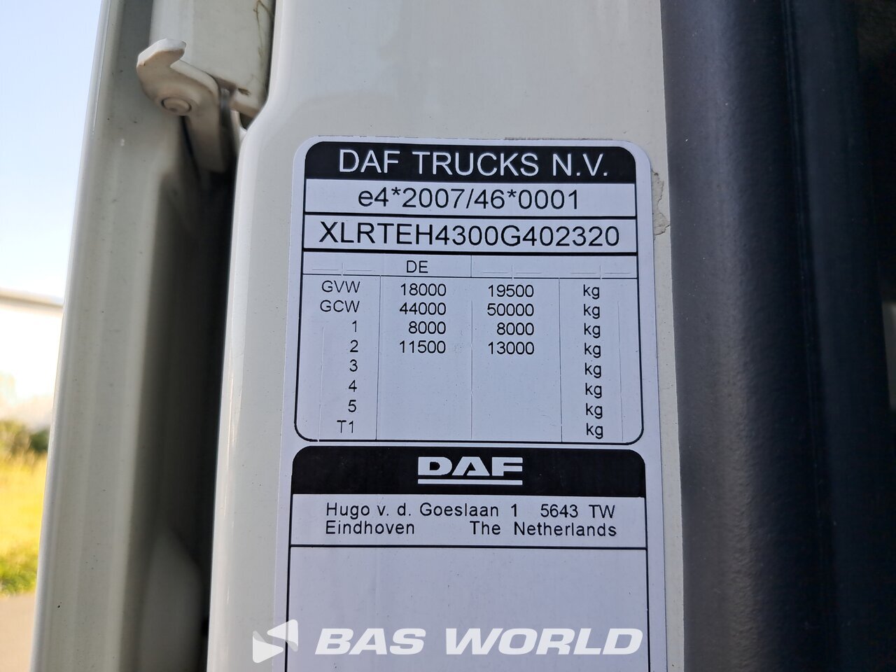 VIN : DAF XF 480 وحدات الجر
