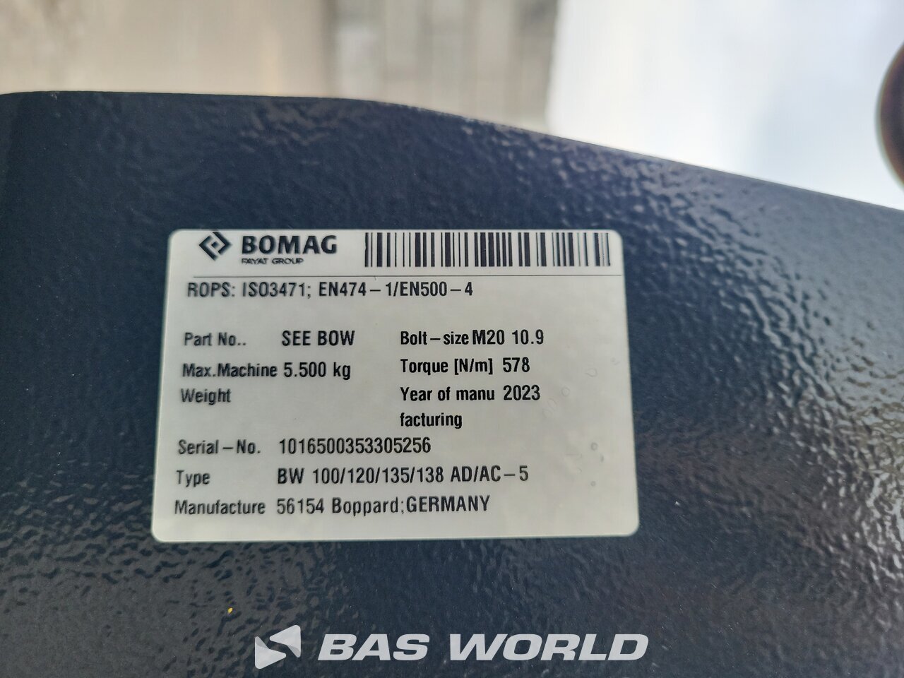 Other : Bomag BW100 ADe-5 مدحلة ثنائية الاسطوانة