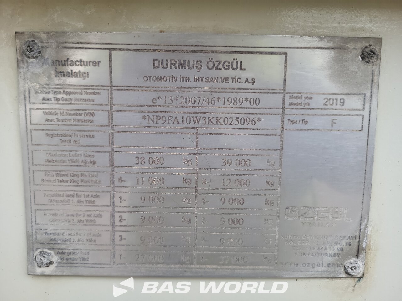 Other : Ozgul Tippvagn semitrailers