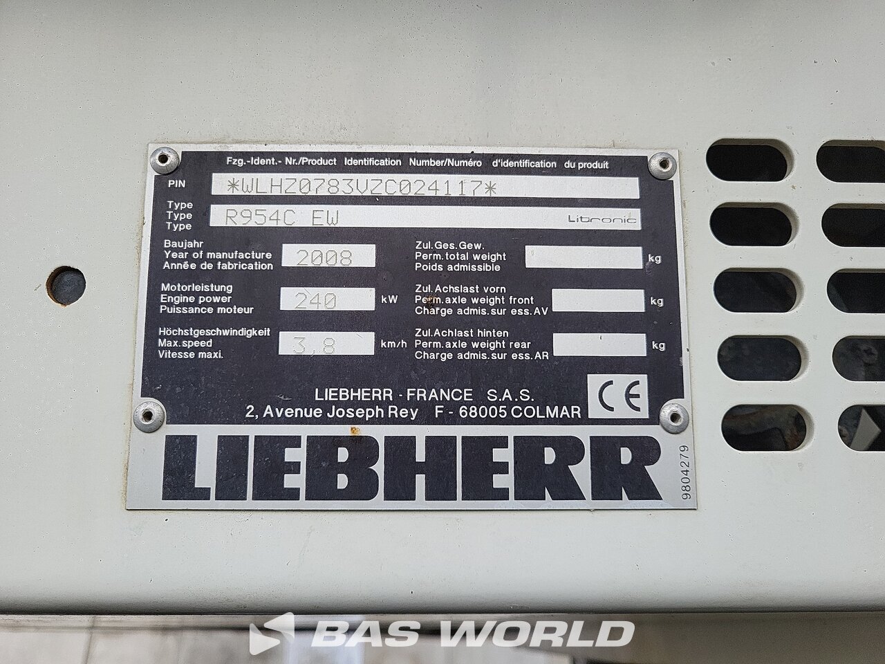 Other : Liebherr R954 C EW Bager za manipuliranje otpadom/materijalom