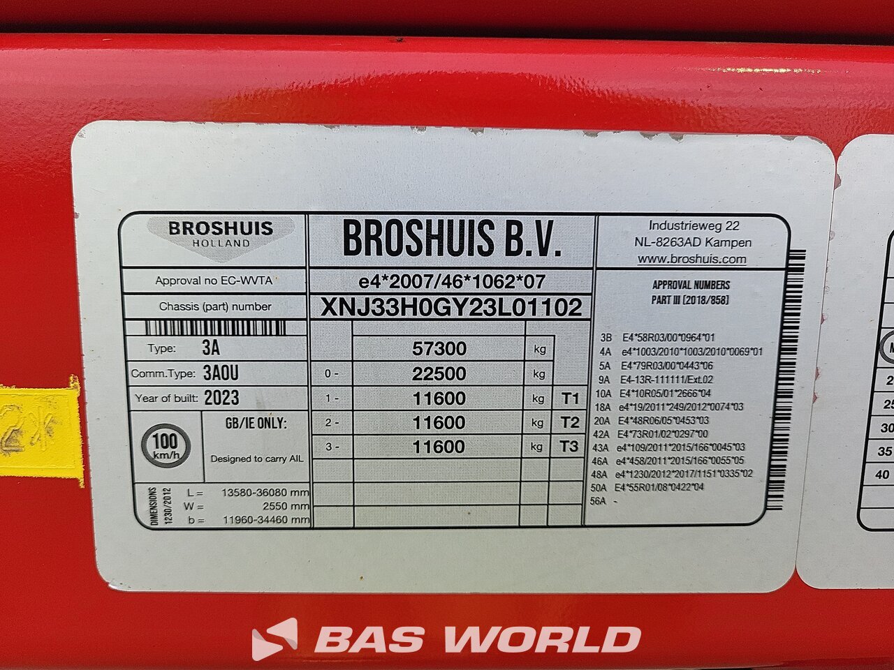 Other : Broshuis 3AOU Semi-reboque caixas abertas