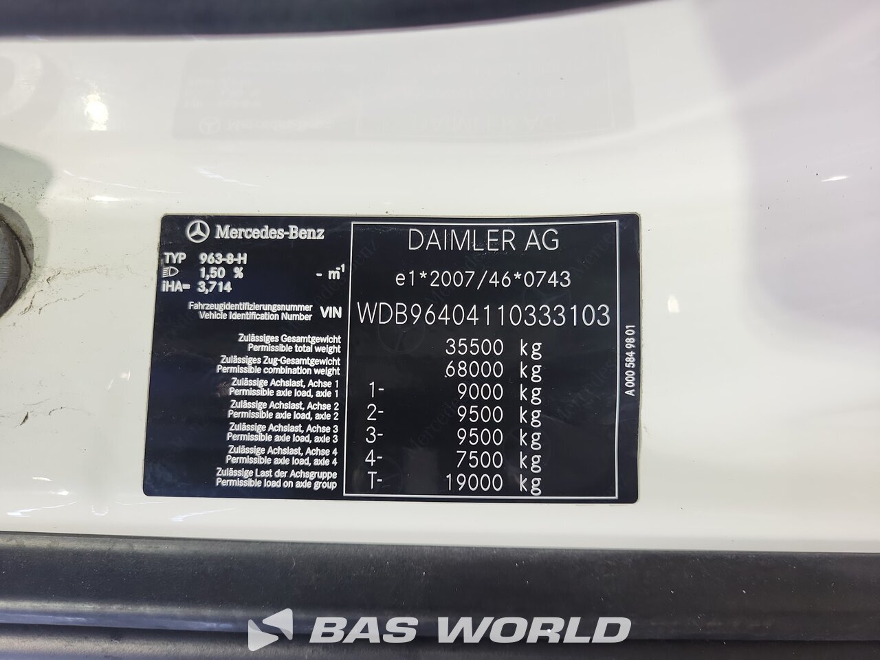 Other : Mercedes Aroc 3653 Ciężarówka burtowa