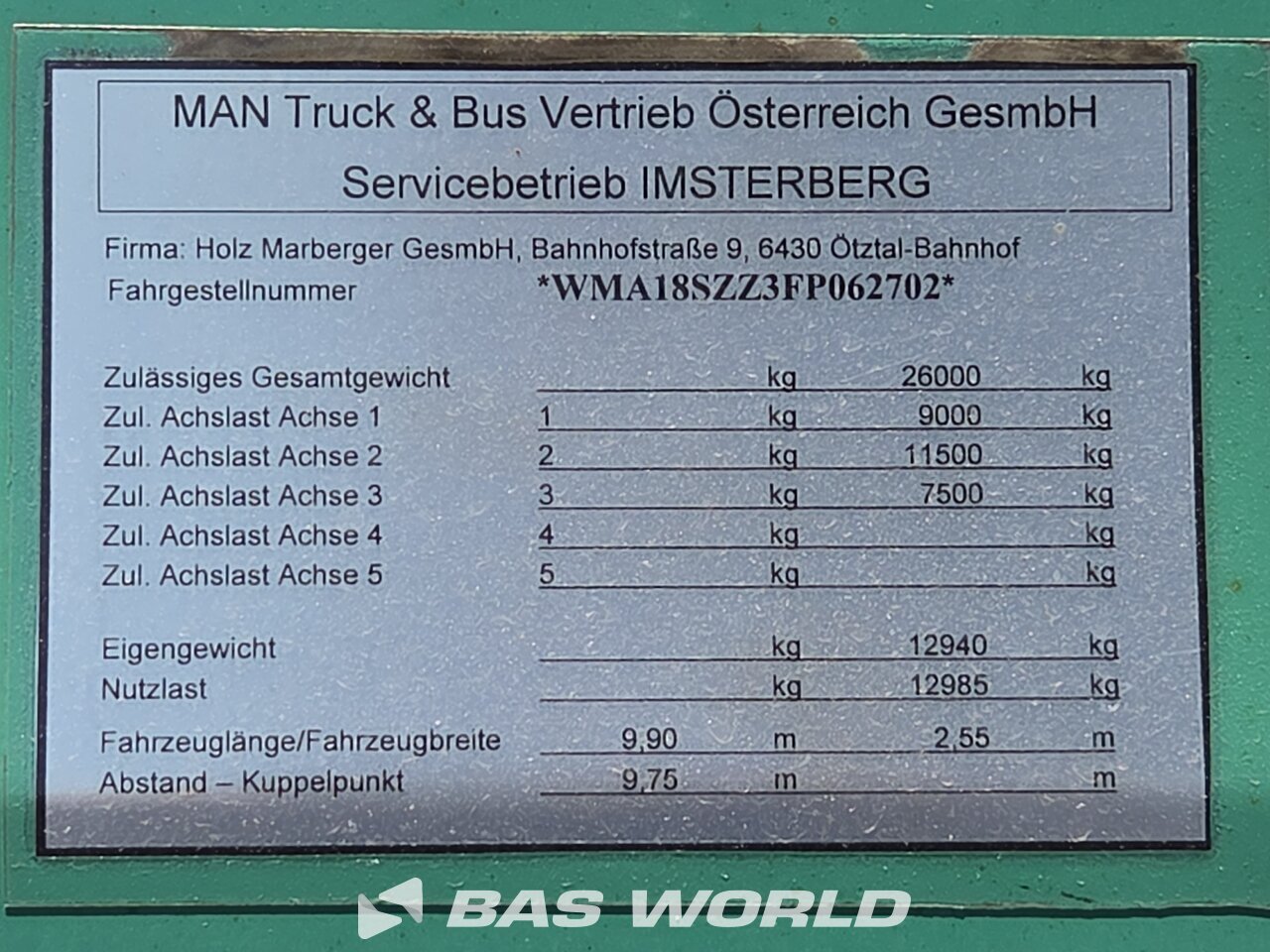 Other : MAN TGS 26.400 Carrinha caixa aberta