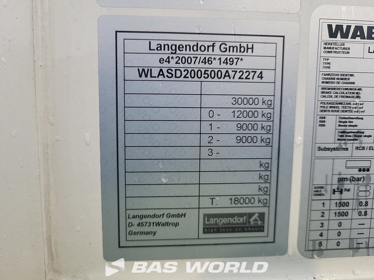 Other : Langendorf Lukket semitrailer