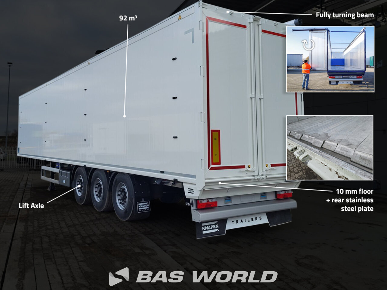 Back left : Knapen K100 10MM 92m3 Walking floor