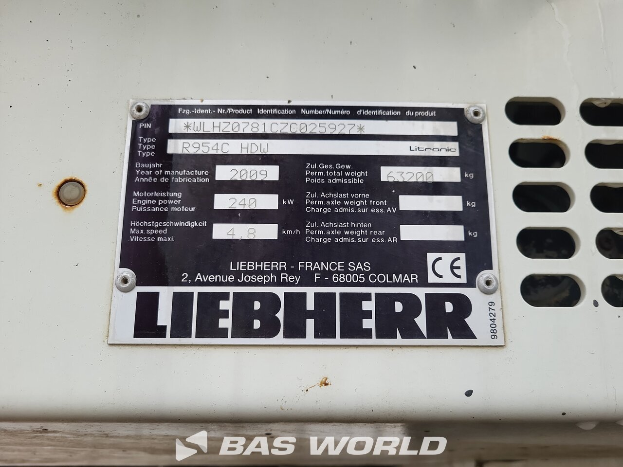 Other : Liebherr R954 C HDW Bageri gusjeničari