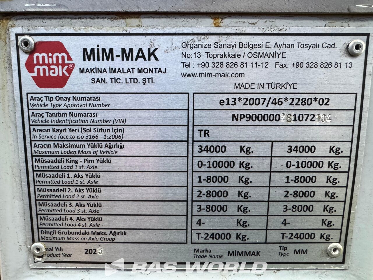 Other : MIM-MAK Tank Semi Trailer