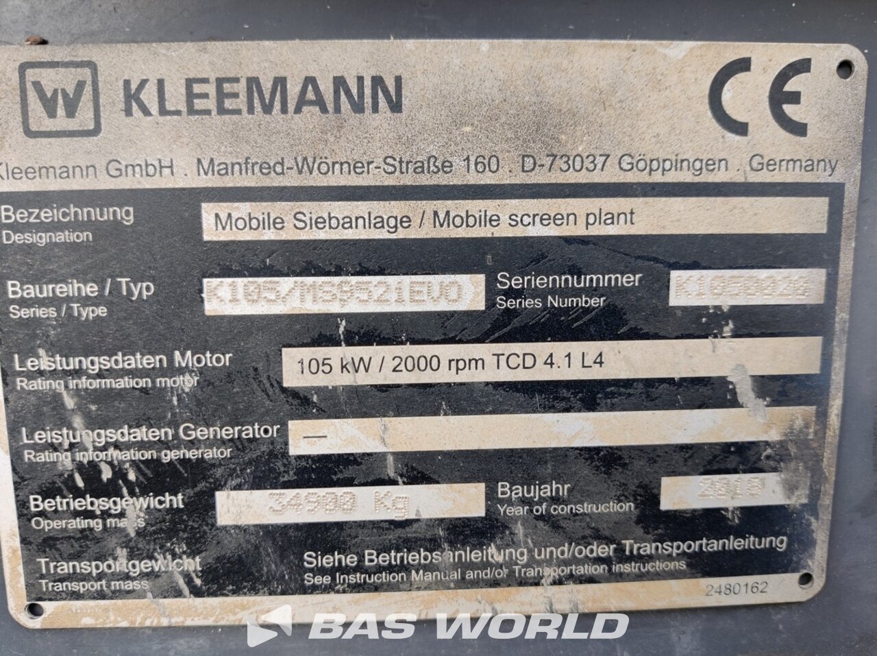 Other : Kleemann K105/MS9521EVO Vagli vibranti