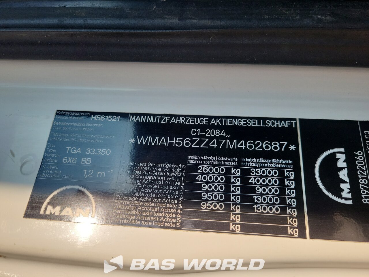 Other : MAN TGA 33.350 Flatbed trucks