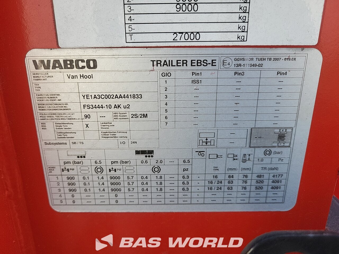 Other : Van Hool Semirreboque chassi para contêiner