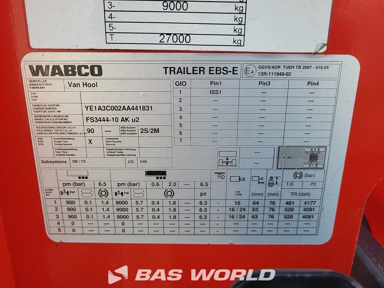 Other : Van Hool Semirreboque chassi para contêiner