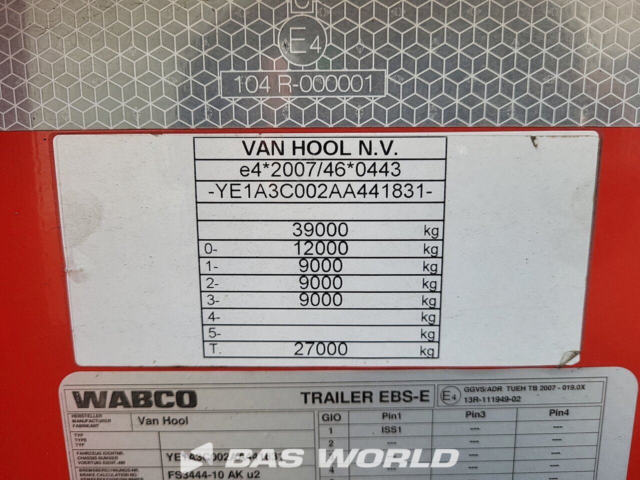 Other : Van Hool Semirreboque chassi para contêiner