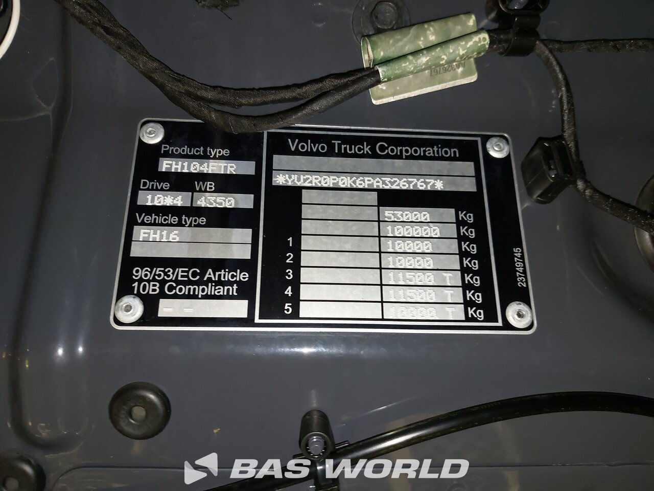 Other : Volvo FH16 750 Chassis lastebil