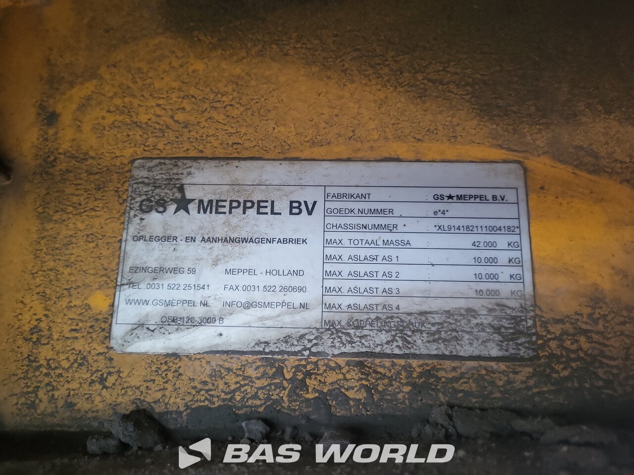GS Meppel Dieplader oplegger - BAS World