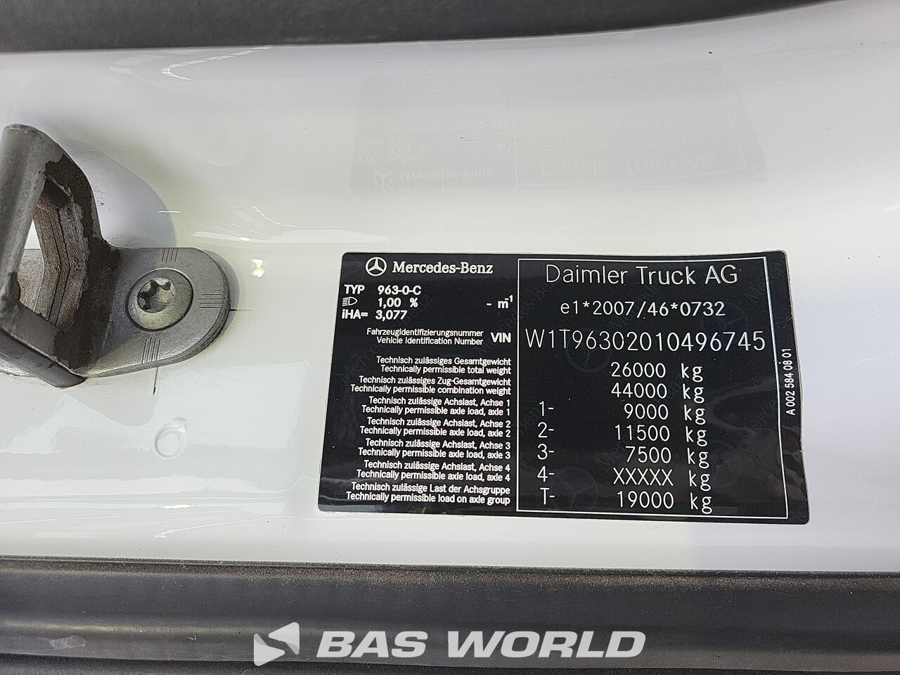 Other : Mercedes Actros 2633 شاحنة ذات خطاف