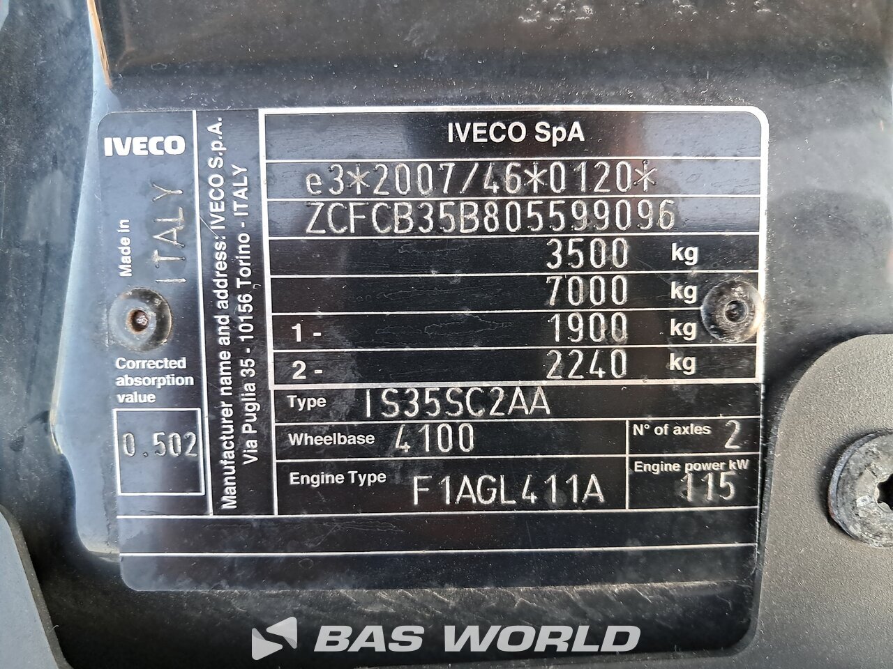 Other : Iveco Daily 35S16 Furgonetka