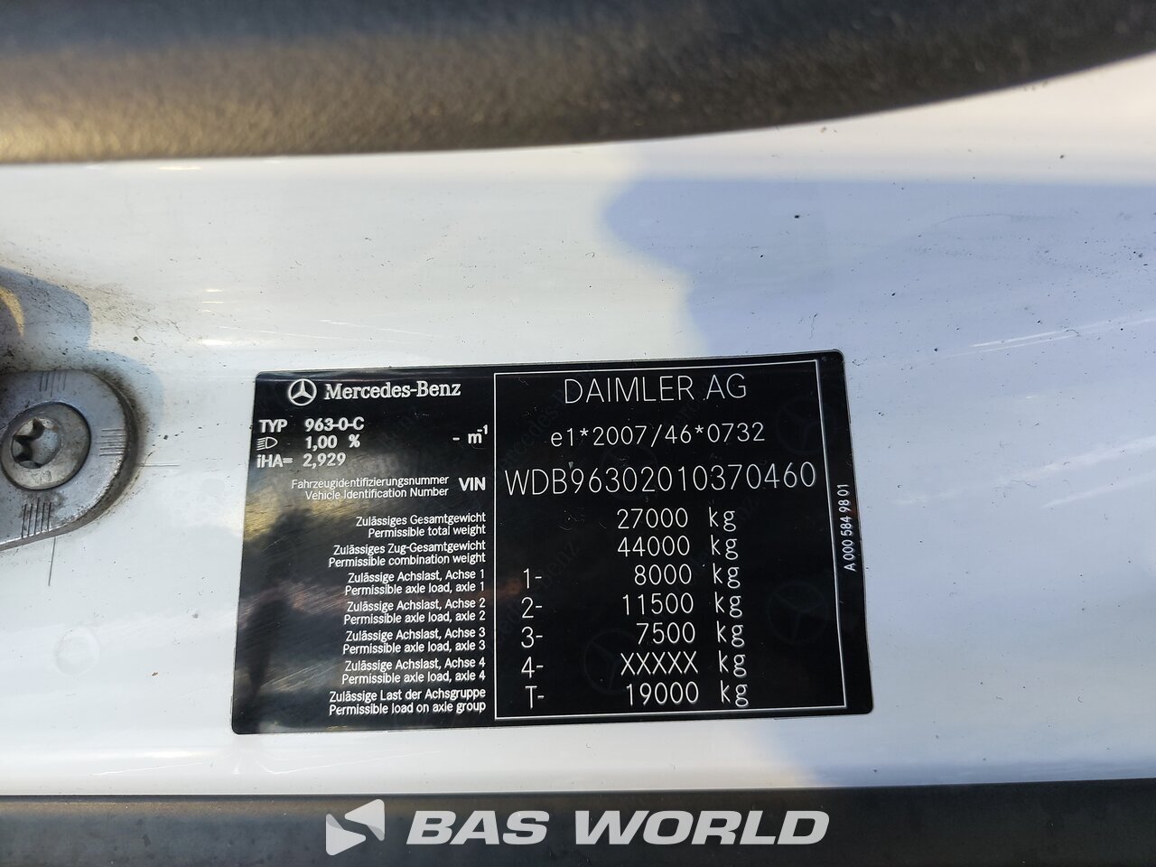Other : Mercedes Actros 2546 شاحنة الجسم الصندوقي