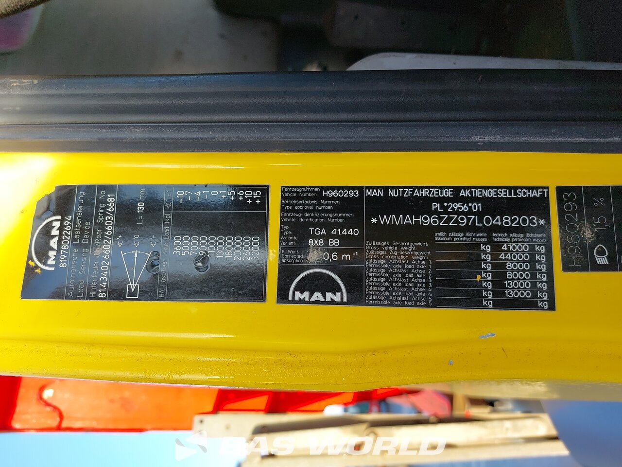 Other : MAN TGA 41.440 Kippiautot kuorma-auto