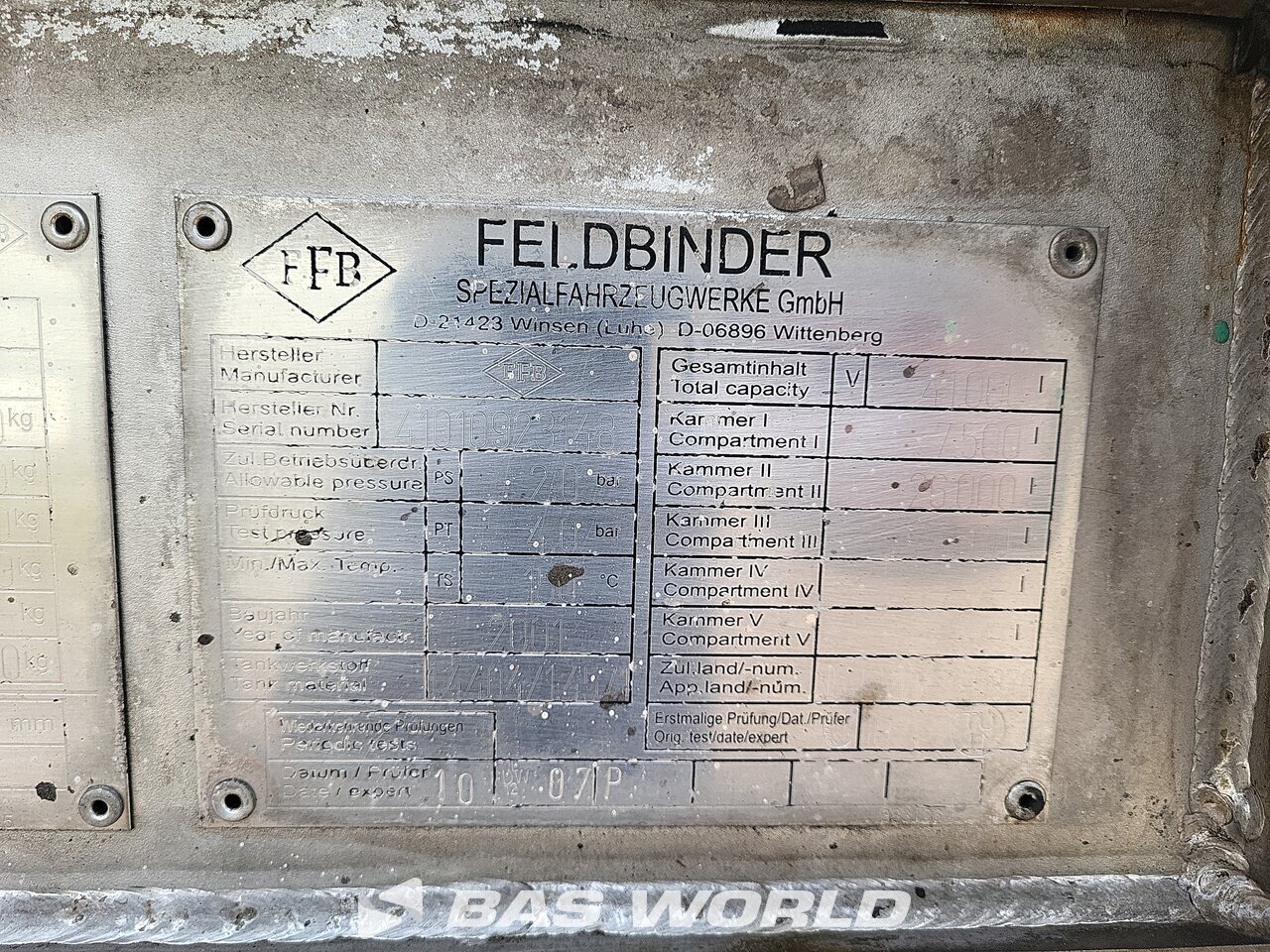 Other : Feldbinder Резервоар полуприцеп