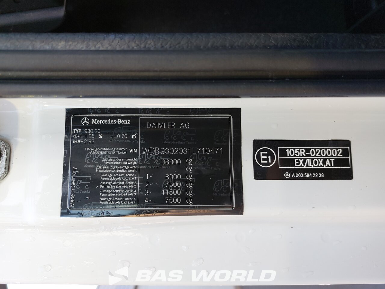Other : Mercedes Actros 3260 الشاسيه