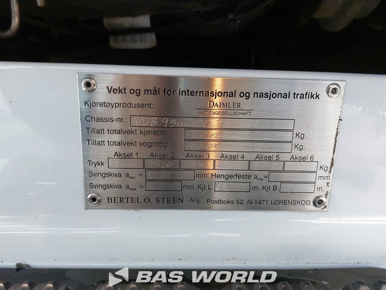 Other : Mercedes Actros 3260 الشاسيه