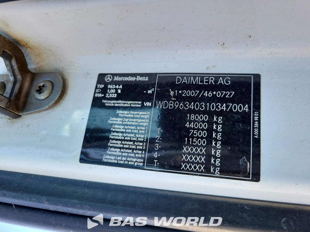 Other : Mercedes Actros 1845 Cap tractor