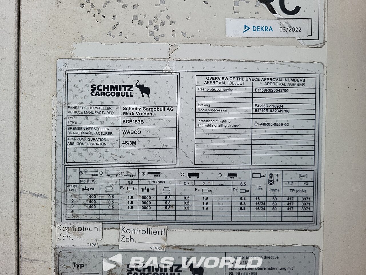 Other : Schmitz Semirremolque frigorífico