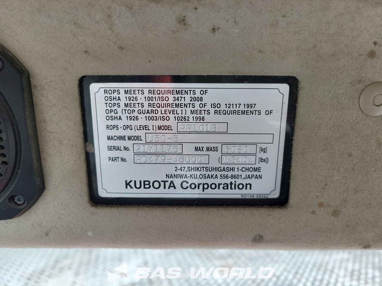 Other : Kubota U50-5 Mini excavator <10t