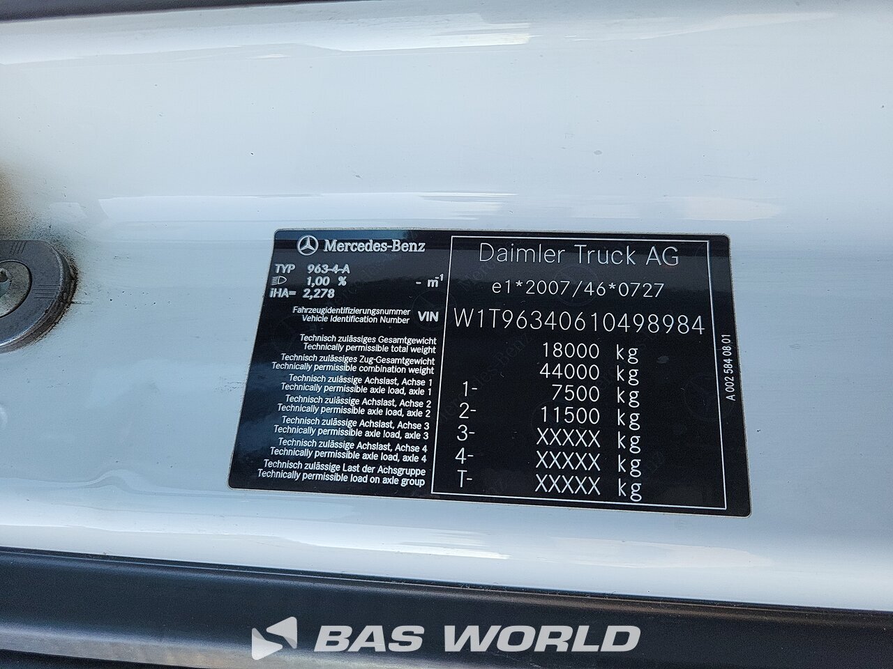 Other : Mercedes Actros 1845 Tractor