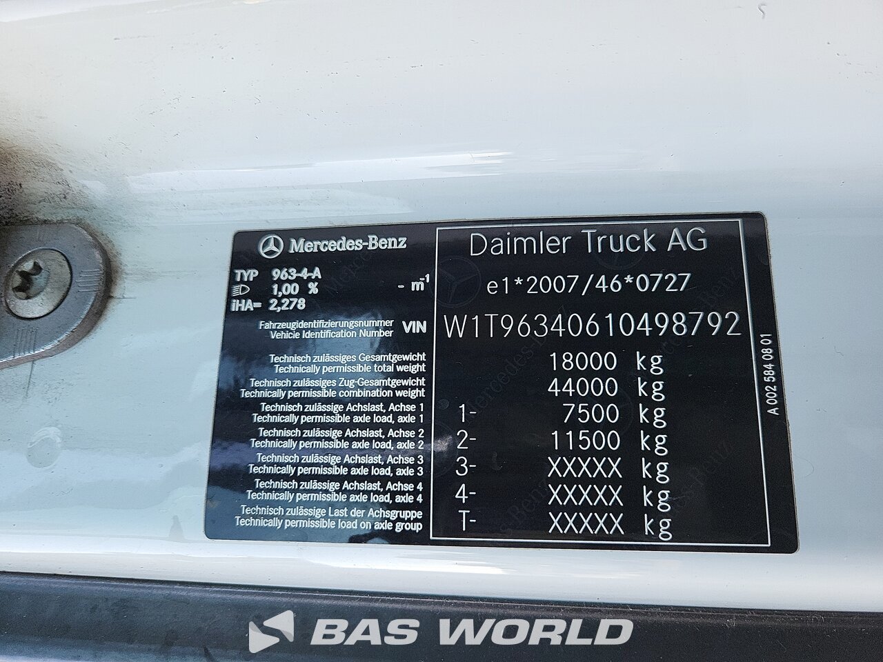 Other : Mercedes Actros 1845 Tractor